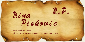 Mina Pisković vizit kartica